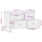 vidaXL Mueble de TV madera de mango marrón negro 70x33,5x46 cm