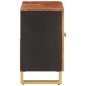 vidaXL Mueble para lavabo de baño madera maciza mango marrón y negro vidaXL Mueble para lavabo de baño madera maciza mango marrón y negro