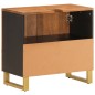 vidaXL Mueble para lavabo de baño madera maciza mango marrón y negro vidaXL Mueble para lavabo de baño madera maciza mango marrón y negro