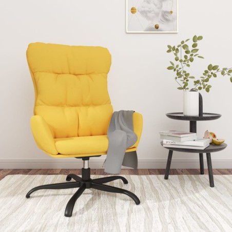 vidaXL Sillón de relax de tela amarillo mostaza