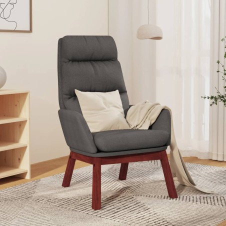 vidaXL Sillón de relax de tela gris oscuro