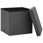 vidaXL Taburetes de almacenaje plegables 2 uds gris PVC vidaXL Taburetes de almacenaje plegables 2 uds gris PVC