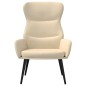 vidaXL Sillón de relax de tela crema