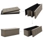 vidaXL Banco de almacenamiento plegable lino sintético gris taupe vidaXL Banco de almacenamiento plegable lino sintético gris taupe