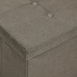 vidaXL Banco de almacenamiento plegable lino sintético gris taupe vidaXL Banco de almacenamiento plegable lino sintético gris taupe