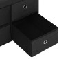 vidaXL Banco de almacenaje plegable lino sintético negro 76x38x38 cm vidaXL Banco de almacenaje plegable lino sintético negro 76x38x38 cm