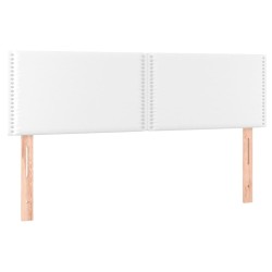 vidaXL Cabeceros 2 unidades cuero sintético blanco 72x5x78/88 cm