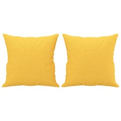 vidaXL Cojines decorativos 2 uds tela amarillo claro 40x40 cm