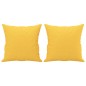 vidaXL Cojines decorativos 2 uds tela amarillo claro 40x40 cm vidaXL Cojines decorativos 2 uds tela amarillo claro 40x40 cm