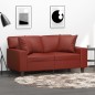 vidaXL Cojines decorativos 2 uds cuero sintético rojo tinto 40x40 cm vidaXL Cojines decorativos 2 uds cuero sintético rojo tinto 40x40 cm