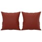 vidaXL Cojines decorativos 2 uds cuero sintético rojo tinto 40x40 cm vidaXL Cojines decorativos 2 uds cuero sintético rojo tinto 40x40 cm