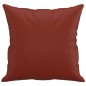 vidaXL Cojines decorativos 2 uds cuero sintético rojo tinto 40x40 cm vidaXL Cojines decorativos 2 uds cuero sintético rojo tinto 40x40 cm