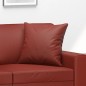 vidaXL Cojines decorativos 2 uds cuero sintético rojo tinto 40x40 cm vidaXL Cojines decorativos 2 uds cuero sintético rojo tinto 40x40 cm