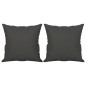 vidaXL Cojines decorativos 2 uds tela microfibra gris oscuro 40x40 cm vidaXL Cojines decorativos 2 uds tela microfibra gris oscuro 40x40 cm
