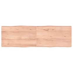 vidaXL Tablero mesa madera tratada borde natural marrón 160x50x(2-6)cm