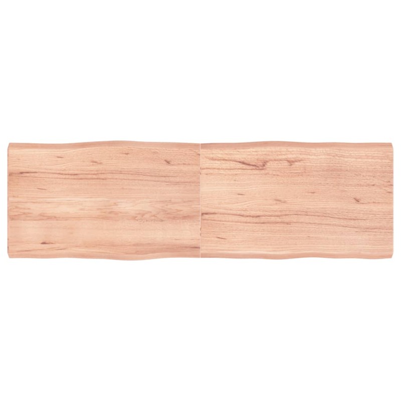 vidaXL Tablero mesa madera tratada borde natural marrón 160x50x(2-6)cm vidaXL Tablero mesa madera tratada borde natural marrón 160x50x(2-6)cm