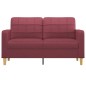 vidaXL Sofá de 2 plazas de tela rojo tinto 140 cm vidaXL Sofá de 2 plazas de tela rojo tinto 140 cm