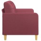 vidaXL Sofá de 2 plazas de tela rojo tinto 140 cm vidaXL Sofá de 2 plazas de tela rojo tinto 140 cm