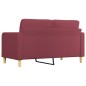 vidaXL Sofá de 2 plazas de tela rojo tinto 140 cm vidaXL Sofá de 2 plazas de tela rojo tinto 140 cm