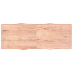 vidaXL Tablero mesa madera tratada borde natural marrón 160x60x(2-6)cm