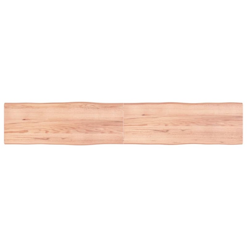 vidaXL Tablero mesa madera tratada borde natural marrón 220x40x(2-4)cm vidaXL Tablero mesa madera tratada borde natural marrón 220x40x(2-4)cm