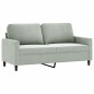 vidaXL Sofá de 2 plazas de terciopelo gris claro 140 cm vidaXL Sofá de 2 plazas de terciopelo gris claro 140 cm