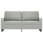 vidaXL Sofá de 2 plazas de terciopelo gris claro 140 cm vidaXL Sofá de 2 plazas de terciopelo gris claro 140 cm