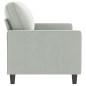vidaXL Sofá de 2 plazas de terciopelo gris claro 140 cm vidaXL Sofá de 2 plazas de terciopelo gris claro 140 cm