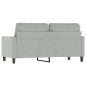 vidaXL Sofá de 2 plazas de terciopelo gris claro 140 cm vidaXL Sofá de 2 plazas de terciopelo gris claro 140 cm