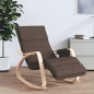 vidaXL Silla mecedora de tela marrón oscuro vidaXL Silla mecedora de tela marrón oscuro