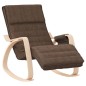 vidaXL Silla mecedora de tela marrón oscuro vidaXL Silla mecedora de tela marrón oscuro