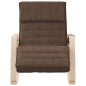 vidaXL Silla mecedora de tela marrón oscuro vidaXL Silla mecedora de tela marrón oscuro
