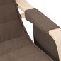 vidaXL Silla mecedora de tela marrón oscuro vidaXL Silla mecedora de tela marrón oscuro
