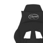vidaXL Silla gaming de masaje con reposapiés tela negro vidaXL Silla gaming de masaje con reposapiés tela negro
