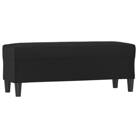 vidaXL Banco de cuero sintético negro 100x35x41 cm