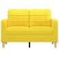 vidaXL Sofá de 2 plazas de tela amarillo claro 120 cm vidaXL Sofá de 2 plazas de tela amarillo claro 120 cm