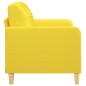 vidaXL Sofá de 2 plazas de tela amarillo claro 120 cm vidaXL Sofá de 2 plazas de tela amarillo claro 120 cm