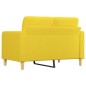 vidaXL Sofá de 2 plazas de tela amarillo claro 120 cm vidaXL Sofá de 2 plazas de tela amarillo claro 120 cm