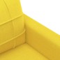 vidaXL Sofá de 2 plazas de tela amarillo claro 120 cm vidaXL Sofá de 2 plazas de tela amarillo claro 120 cm