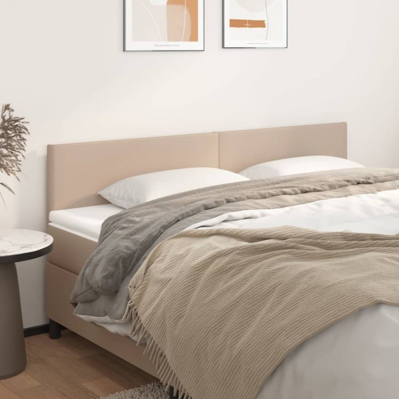 vidaXL Cabeceros 2 unidades cuero sintético capuchino 80x5x78/88 cm vidaXL Cabeceros 2 unidades cuero sintético capuchino 80x5x78/88 cm