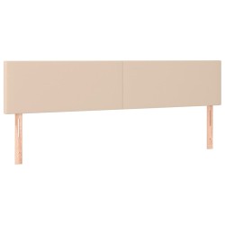 vidaXL Cabeceros 2 unidades cuero sintético capuchino 80x5x78/88 cm