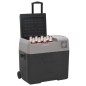vidaXL Nevera con ruedas y adaptador polipropileno negro y gris 30 L vidaXL Nevera con ruedas y adaptador polipropileno negro y gris 30 L