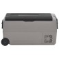 vidaXL Nevera con ruedas y adaptador PP y PE negro y gris 60 L vidaXL Nevera con ruedas y adaptador PP y PE negro y gris 60 L