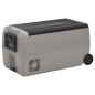vidaXL Nevera con ruedas y adaptador PP y PE negro y gris 60 L vidaXL Nevera con ruedas y adaptador PP y PE negro y gris 60 L
