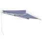 vidaXL Toldo de carrete manual azul y blanco 500x300 cm vidaXL Toldo de carrete manual azul y blanco 500x300 cm