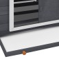vidaXL Gallinero madera maciza de abeto gris y blanco 152x96x110 cm vidaXL Gallinero madera maciza de abeto gris y blanco 152x96x110 cm