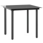 vidaXL Set de comedor de jardín de 3 piezas PVC ratán negro vidaXL Set de comedor de jardín de 3 piezas PVC ratán negro