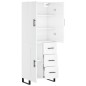 vidaXL Aparador alto madera contrachapada blanco brillo 69,5x34x180 cm vidaXL Aparador alto madera contrachapada blanco brillo 69,5x34x180 cm