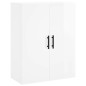vidaXL Aparador alto madera contrachapada blanco brillo 69,5x34x180 cm vidaXL Aparador alto madera contrachapada blanco brillo 69,5x34x180 cm