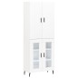 vidaXL Aparador alto madera contrachapada blanco 69,5x34x180 cm vidaXL Aparador alto madera contrachapada blanco 69,5x34x180 cm